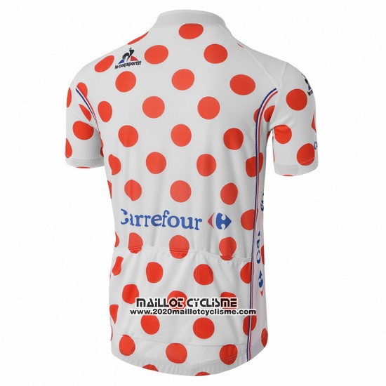 2016 Maillot Ciclismo Tour de France Blanc et Rouge Manches Courtes et Cuissard
